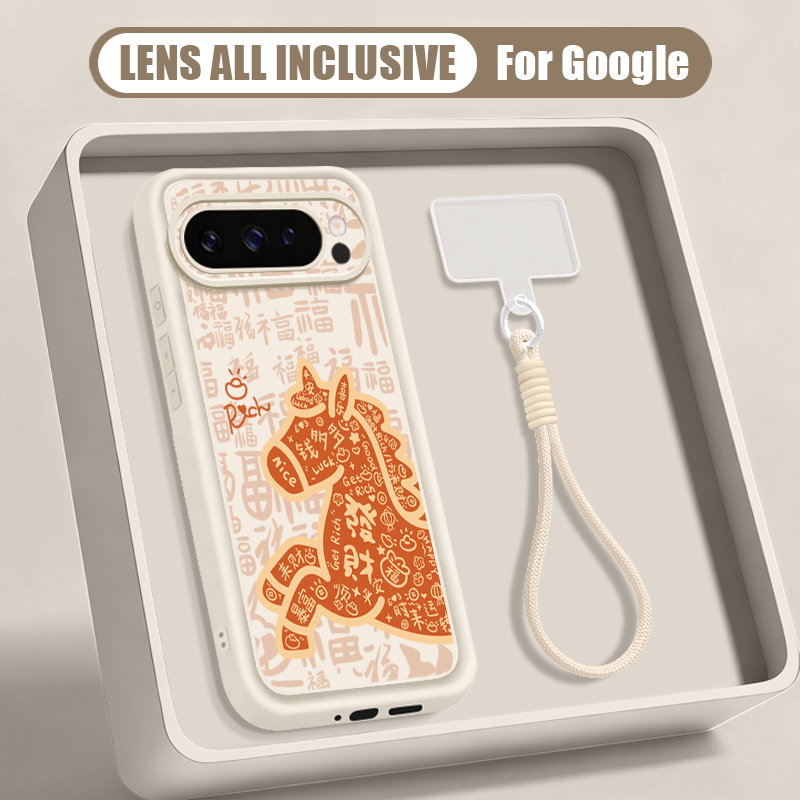 Google Pixel 9 Pro - Cute Foal Print Wrist Strap Lanyard